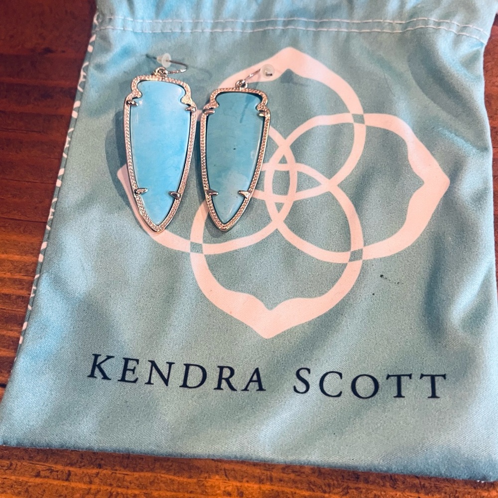 Kendra Scott Sky Blue Statement Earrings